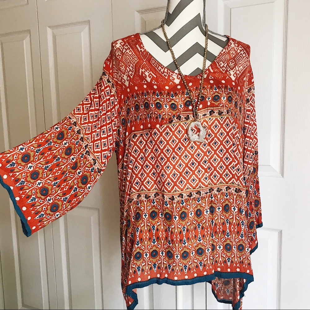 Boho Moroccan Style Tunic 🧡